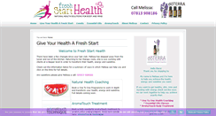 Desktop Screenshot of fresh-start-health.co.uk